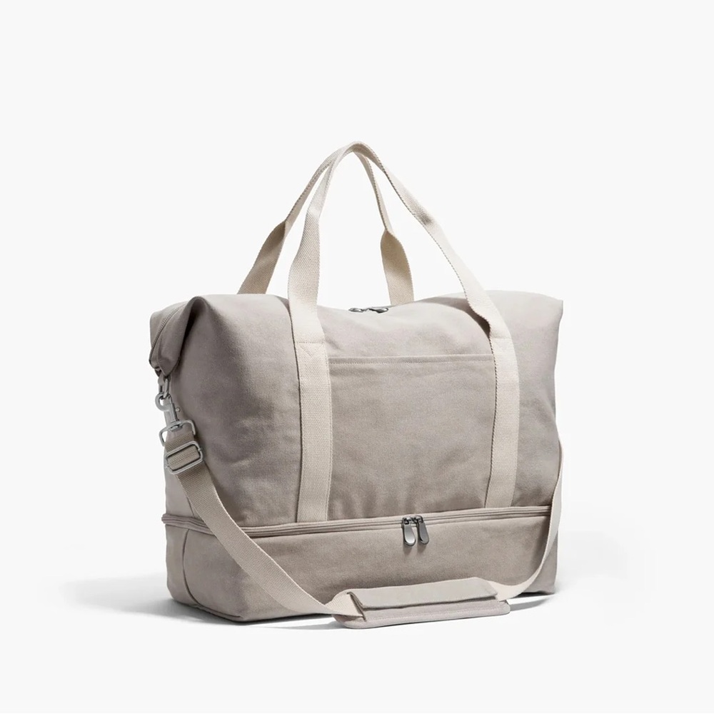 Lo & Sons Catalina Deluxe Small Organic Canvas Bag - Dove Grey